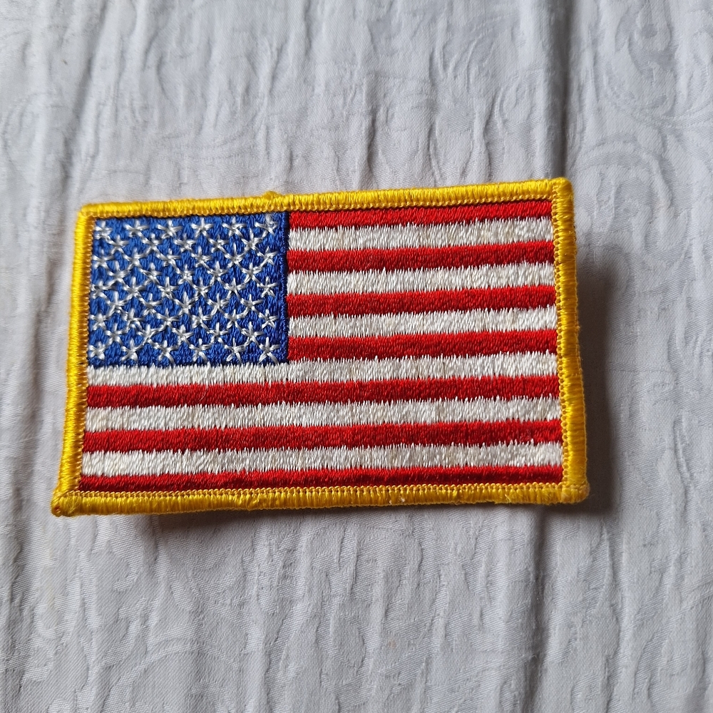 Woven patch american flag